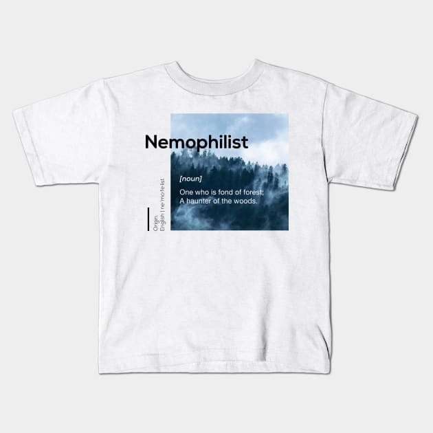 Nemophilist Kids T-Shirt by adcastaway